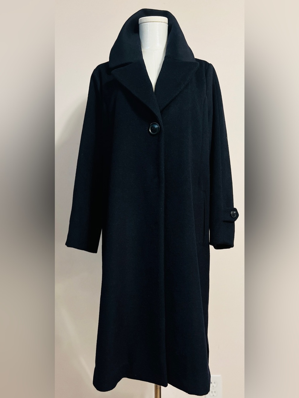 Derek Lam 10 Crosby Women's Black Wool Blend Pea Coat